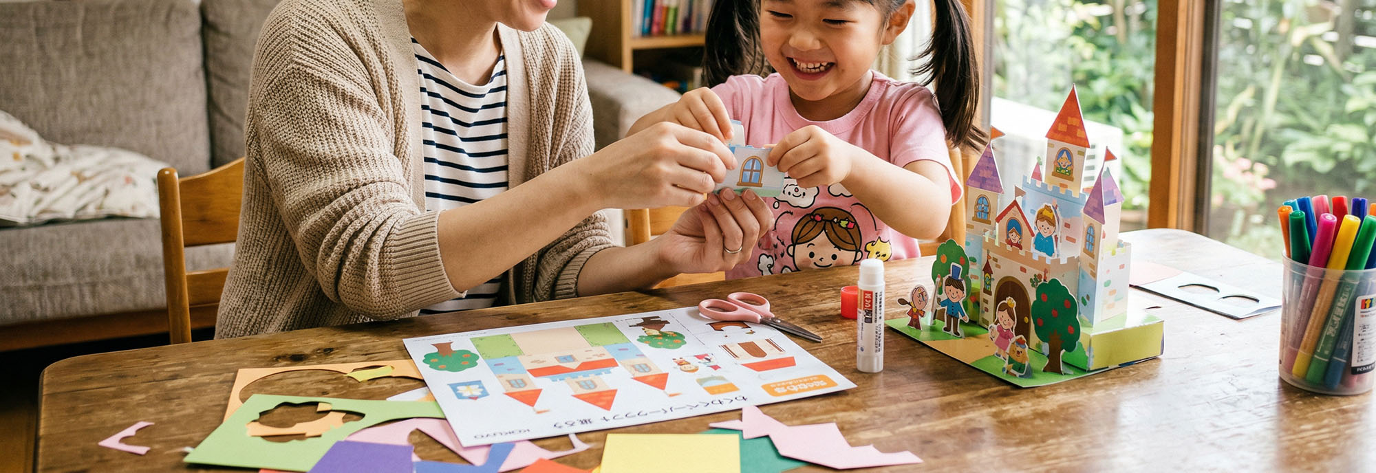 家族のコミュニケーション　ペーパークラフト
